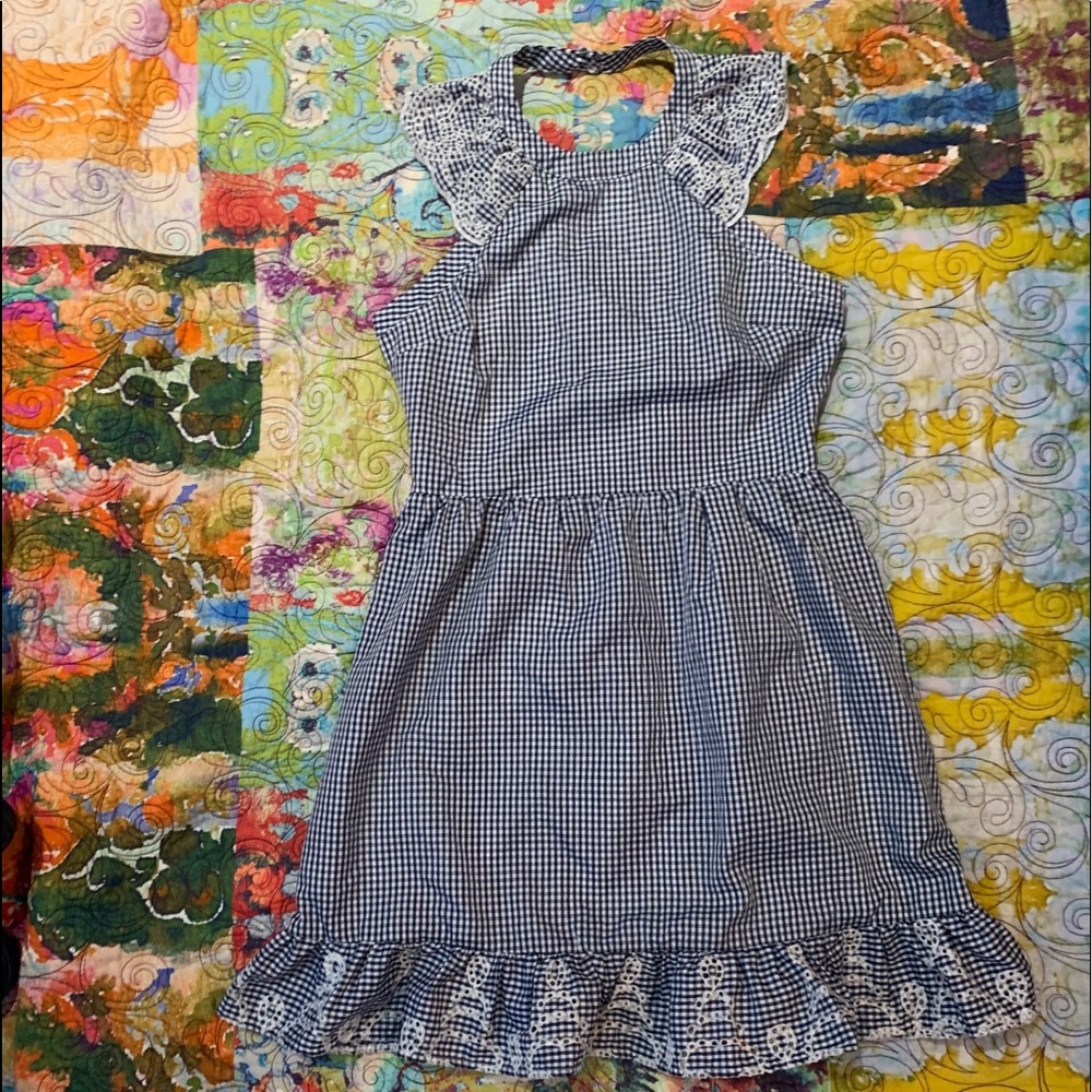 Copper Key brand blue and white checkered dress